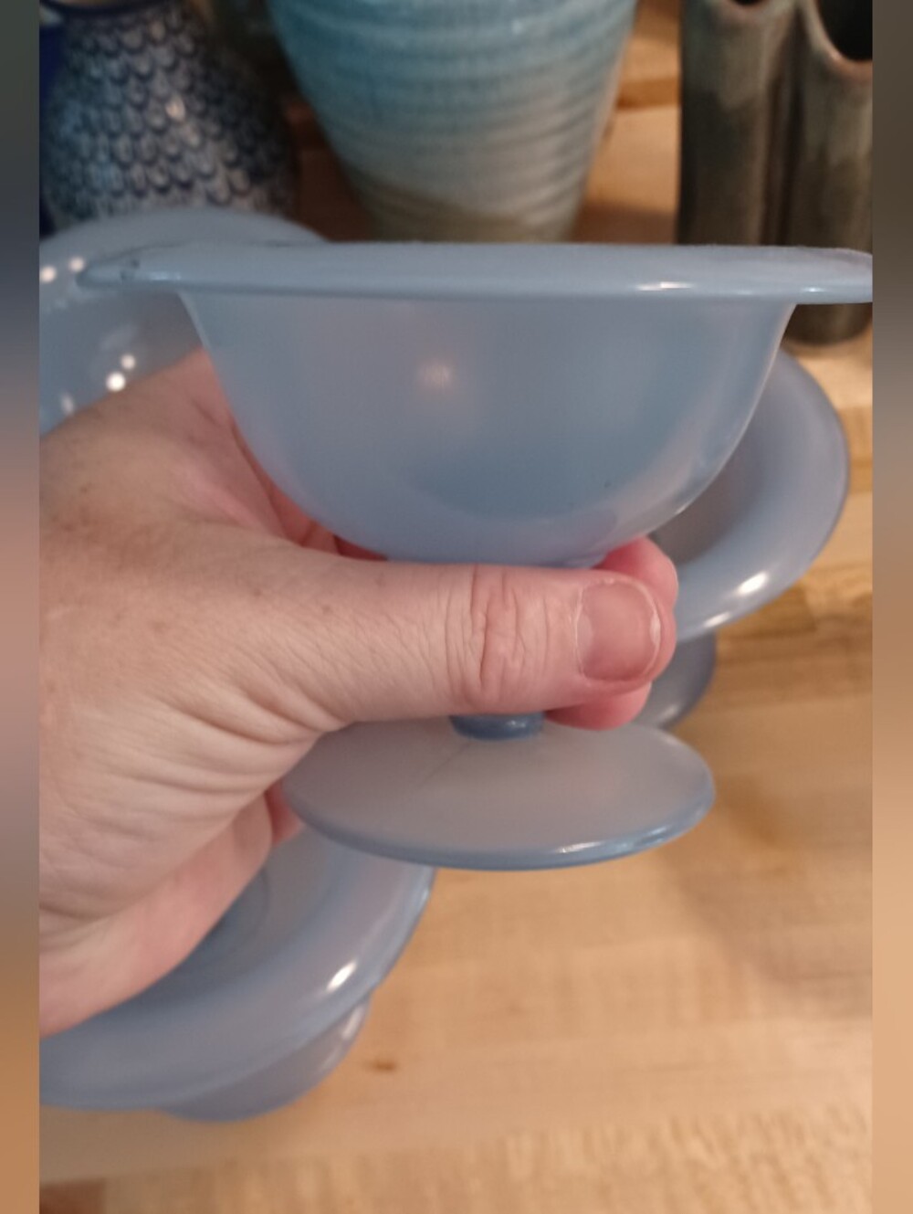 Set Of 5 Blue Sherbert Bowls